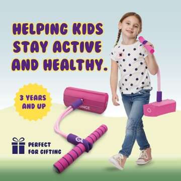 New Bounce Pogo Stick for Toddlers - Foam Jumper for Age 3,4,5,6,7,8 - Outdoor Jumping Toys - Birthday Gift for Toddler Girls and Boys