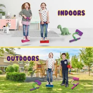 New Bounce Pogo Stick for Toddlers - Foam Jumper for Age 3,4,5,6,7,8 - Outdoor Jumping Toys - Birthday Gift for Toddler Girls and Boys