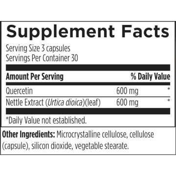 Designs for Health Quercetin + Nettle Supplement - Nettle Leaf + Quercetin Supplements with Flavonoids - Powerful Antioxidants for Immune Support (90 Vegan Capsules)