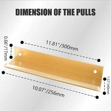 Stylish Jiozermi Gold Finger Pulls for Cabinets