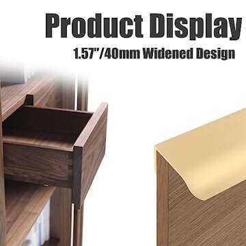 Stylish Jiozermi Gold Finger Pulls for Cabinets