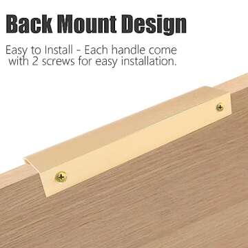 Stylish Jiozermi Gold Finger Pulls for Cabinets