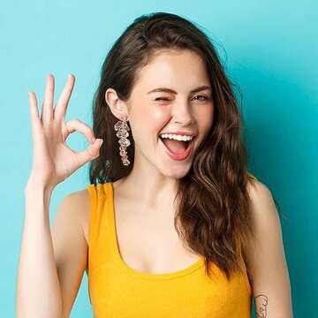 Unique Long Dangle Ice Cube Earrings for Women