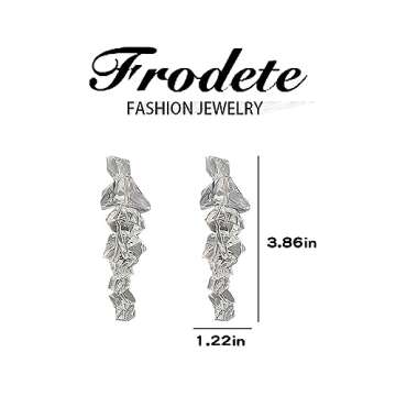 Unique Long Dangle Ice Cube Earrings for Women