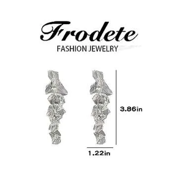 Unique Long Dangle Ice Cube Earrings for Women