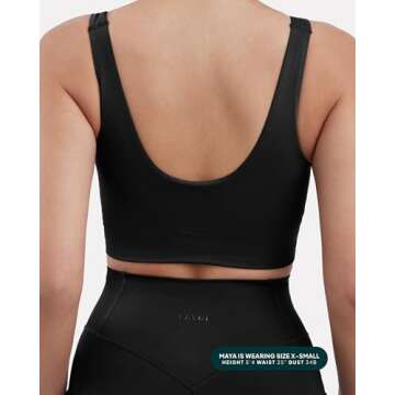 PAVOI Active Compression Sports Bra for Women | Medium Support