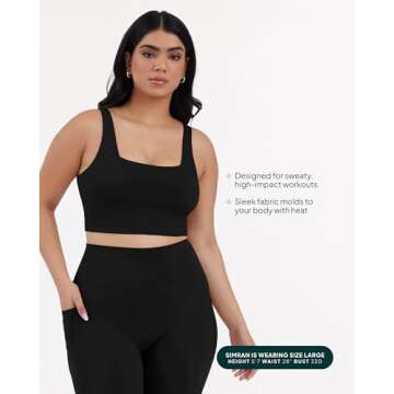 PAVOI Active Compression Sports Bra for Women | Medium Support