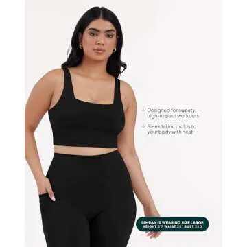 PAVOI Active Compression Sports Bra for Women | Medium Support