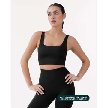 PAVOI Active Compression Sports Bra for Women | Medium Support