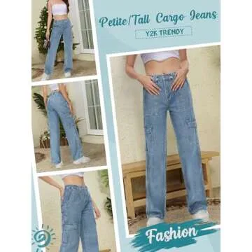 Tapata Women's Cargo Jeans in Multiple Inseam Lengths