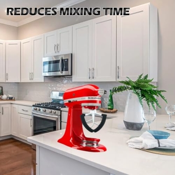 Flex Edge Beater for KitchenAid 4.5/5 QT Tilt Head Stand Mixer Fits 4.5-5 Quart Bowls,With Silicone Edges For Kitchen Aid Accessories and Attachments,Black