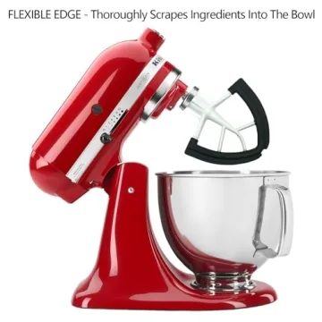Flex Edge Beater for KitchenAid 4.5/5 QT Tilt Head Stand Mixer Fits 4.5-5 Quart Bowls,With Silicone Edges For Kitchen Aid Accessories and Attachments,Black