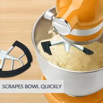 Flex Edge Beater for KitchenAid 4.5/5 QT Tilt Head Stand Mixer Fits 4.5-5 Quart Bowls,With Silicone Edges For Kitchen Aid Accessories and Attachments,Black