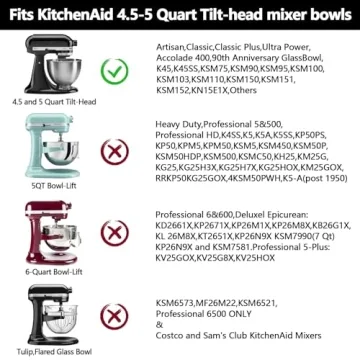 Flex Edge Beater for KitchenAid 4.5/5 QT Tilt Head Stand Mixer Fits 4.5-5 Quart Bowls,With Silicone Edges For Kitchen Aid Accessories and Attachments,Black