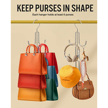 2Pack Purse Hanger Organizer for Closet Storage Solution