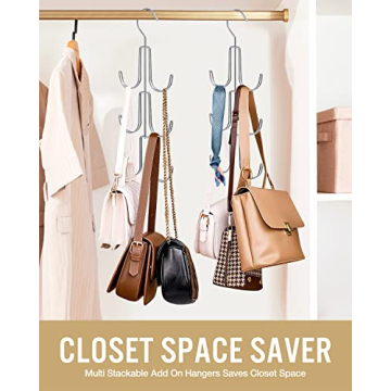 2Pack Purse Hanger Organizer for Closet Storage Solution