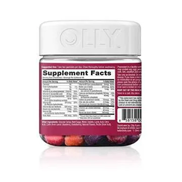 OLLY Perfect Women's Multivitamin Gummy Supplement, with Biotin & Folic Acid, Blissful Berry, 90 count (45 Day Supply)
