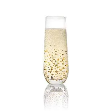Trinkware Goldosa Stemless Champagne Flutes Set of 4