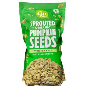 Go Raw Sprouted Organic Pumpkin Seeds with Sea Salt, 22 oz, 1.4 Pound Bag