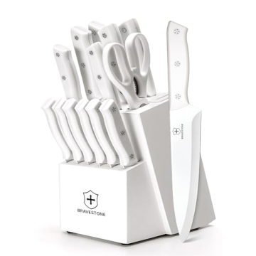 BRAVESTONE 15 Piece Self Sharpening Knife Set