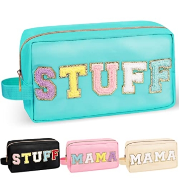 Glitter Chenille Letter Makeup Bag Waterproof Travel Essential