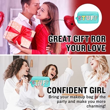 Glitter Chenille Letter Makeup Bag Waterproof Travel Essential