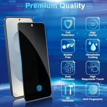 CWQZGUF Galaxy S25 Plus Privacy Screen Protector, 2 Pack Privacy Tempered Film with 2 Pack Camera Le...