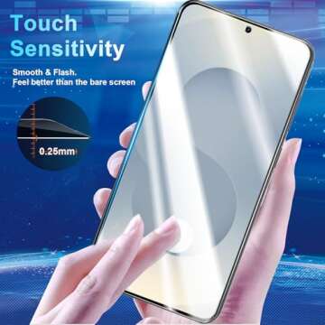 CWQZGUF Galaxy S25 Plus Privacy Screen Protector, 2 Pack Privacy Tempered Film with 2 Pack Camera Lens Tempered Glass, High Clarity, Anti-Spy Protection for Samsung S25 Plus 5G