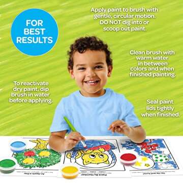 Crayola Spill Proof Paint Set, Washable Paint for Kids, Ages 3, 4, 5, 6