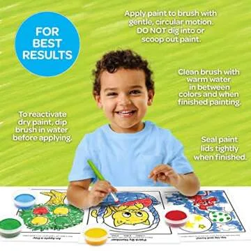 Crayola Spill Proof Paint Set, Washable Paint for Kids, Ages 3, 4, 5, 6