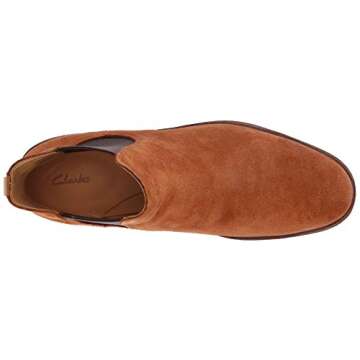 Clarks Men's Clarkdale Gobi Chelsea Boot, Dark Tan Suede, 100 M US