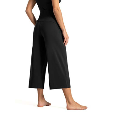 Comfortable Tmustobe Women's Bootleg Yoga Capris with Pockets