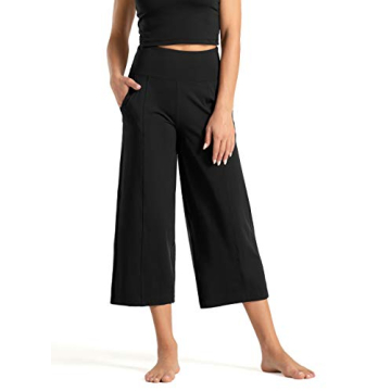 Comfortable Tmustobe Women's Bootleg Yoga Capris with Pockets