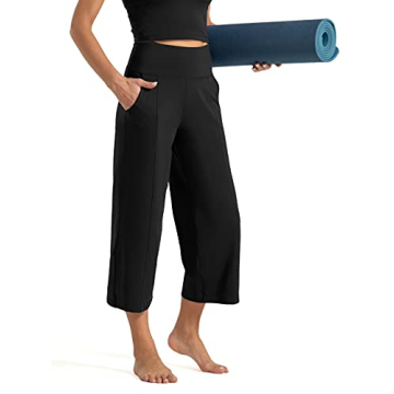 Comfortable Tmustobe Women's Bootleg Yoga Capris with Pockets