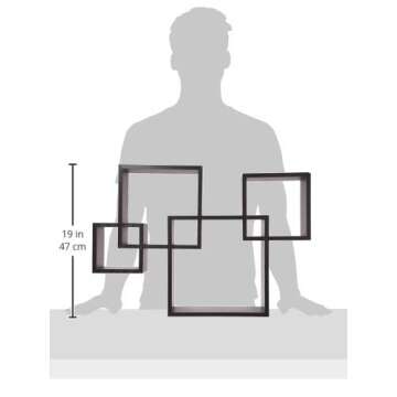 Greenco 4 Cube Intersecting, Easy-to-Assemble Floating Wall Mount Shelves for Bedrooms and Living Ro...