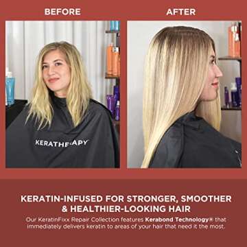 KERATHERAPY Keratin Infused KeratinFIXX Repair Shampoo, Repair Shampoo for Dry, Damaged or Frizzy Ha...