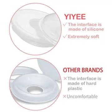 YIYEE Breast Shells Milk Saver for Breastfeeding, 4 Pack BPA Free Breast Shield Nursing Cups Protect Sore Nipples Breast Milk Collection Shells