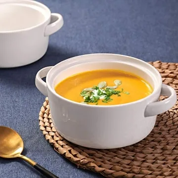 DOWAN 24 Ounce Soup Bowls with Handles for Kitchen
