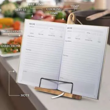 Durable Blank Recipe Book - 8.5''x6'', 100 Recipes