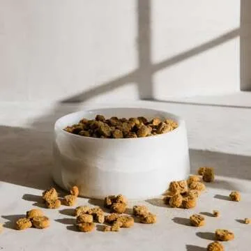 AME GEMELLA Marble Stone Dog Bowl - Premium Food and Water Dish - Heavy, Non-Slip, Easy to Clean - E...