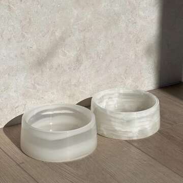 Luxury Marble Dog Bowl - Elegant Feeding Solution