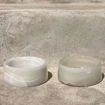 Luxury Marble Dog Bowl - Elegant Feeding Solution