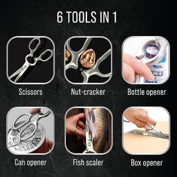 Calvary Brands Kitchen Scissors - Durable & Easy to Clean