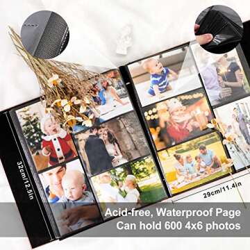 Ywlake Linen Photo Album Holds 600 Photos - Elegant Design
