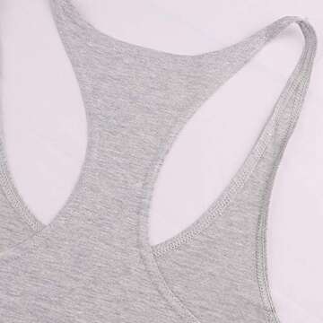 JEEING GEAR Men's Stringer Bodybuilding Workout Gym Tank Tops Y Back Cotton Color Gray Size L