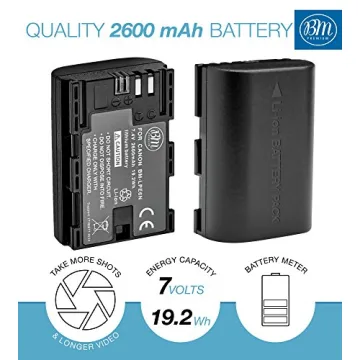 BM Premium 3 Pack LP-E6N Batteries for Canon Cameras