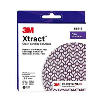 3M Xtract Net Disc 710W - 12 Piece Multi-Pack for Dust-Free Sanding, 5 in, Assorted Grades