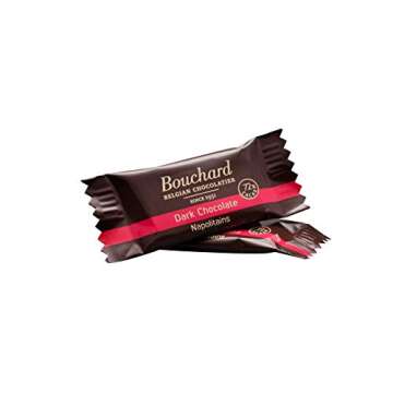 Bouchard Dark Belgian Chocolate (72% Cacao) | Individually Wrapped in Resealable Bag | No Soy, No Vanilla, No Nonsense | Non-GMO, Gluten Free, OU-D Kosher