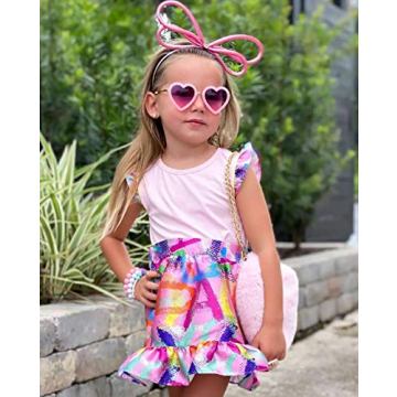 mibasies Cute Heart Shaped Sunglasses for Kids Age 3-10