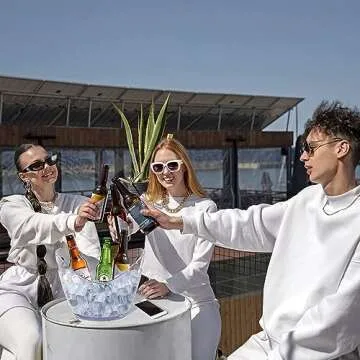 Elegant Clear Acrylic Ice Bucket for Parties - 2 Pack